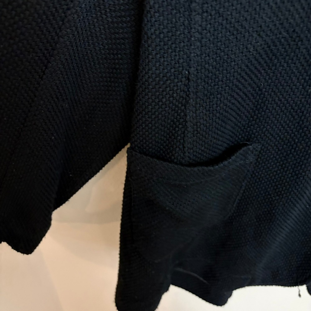 Soft Surroundings Blazer 3X Black TexturedOpen Front Cardigan Jacket Academia - Picture 6 of 8
